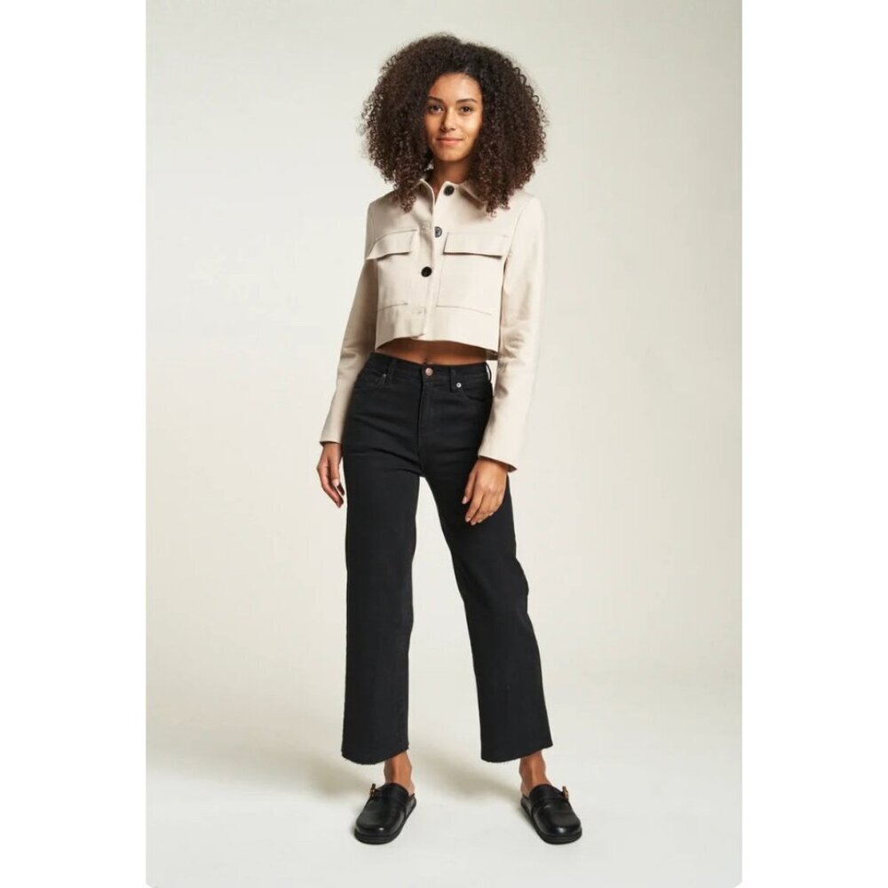 NWT Oliver Logan Aberdeen High Rise Wide Leg Black Jeans Women's Size 31